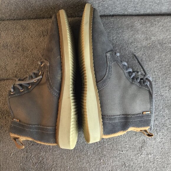 Toms Porter Men\'s Iron Gray Suede and Canvas Lace Up Casual Dress Boots Sz 7 main image 3